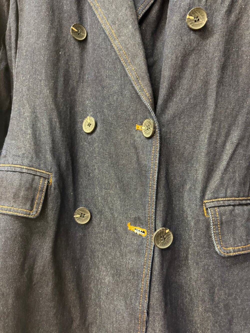 Avec Les Filles Double Breasted Denim Coat XL NWT - Picture 6 of 7